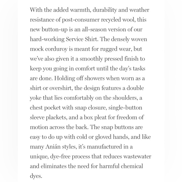 *sold* Anian Jericho wool unisex over shirt size m - Picture 6 of 13